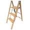 Amerihome Aluminum Folding Ladder, Wood Grain, 3 Step STLFFA3WG - alternate 1